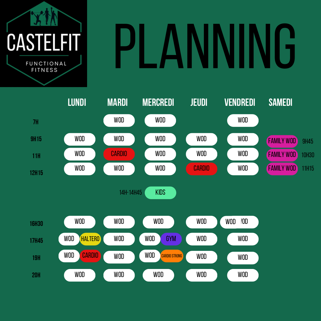 planning 2022 2023 CASTELFIT